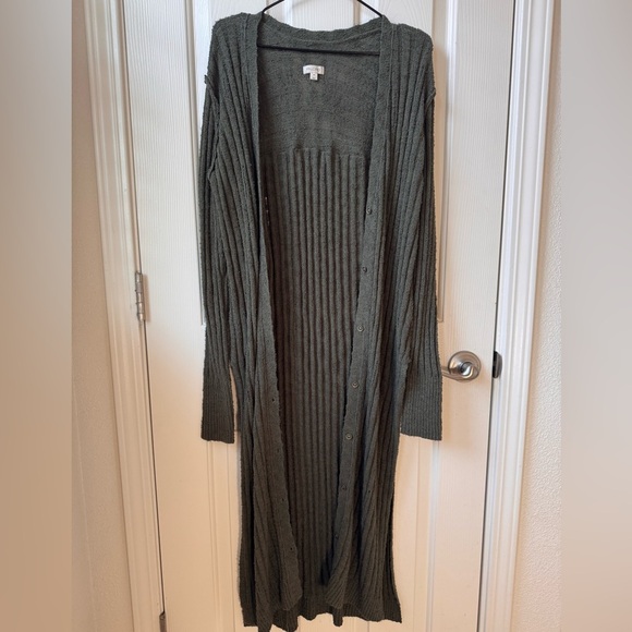 NWOT Anthropologie Pilcro Gauzy Distressed Long Duster Cardigan Sweater XS - Picture 5 of 15
